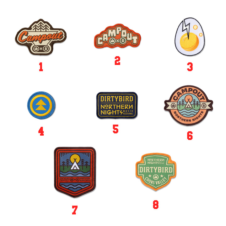 Collab Patches - Dirtybird Campout + Northern Nights 2025