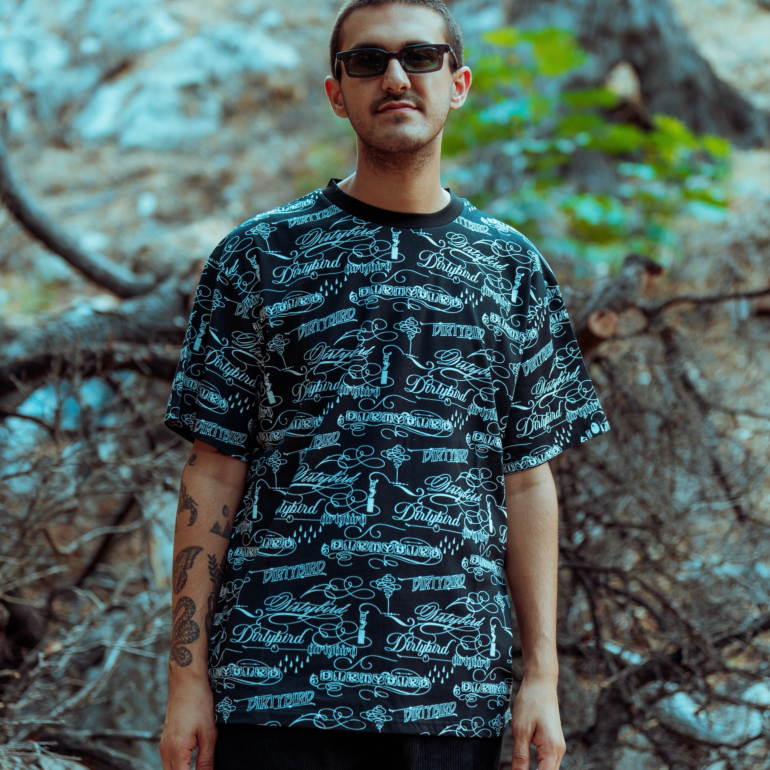 All Over Script T-Shirt – Dirtybird Store