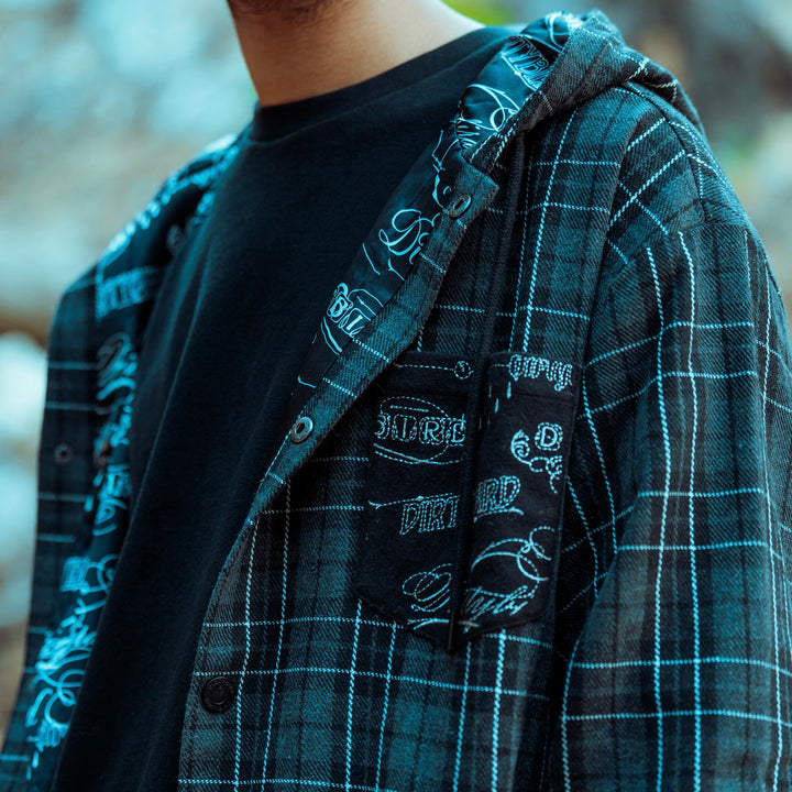 Flannel Snap Hoodie