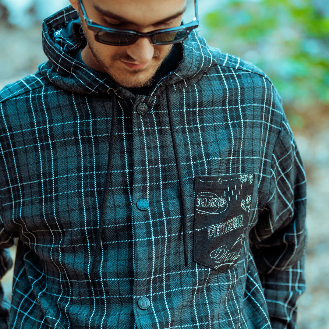 Flannel Snap Hoodie