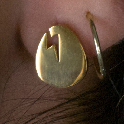 Dirtybird Egg Gold Stud Earrings