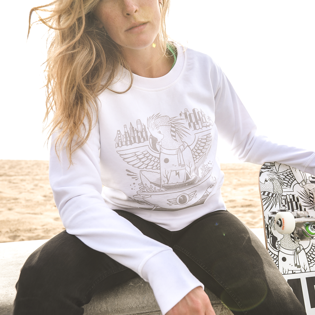 Jeremy Fish Women's White Sweatshirt