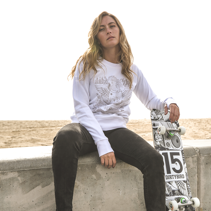 Jeremy Fish Women's White Sweatshirt